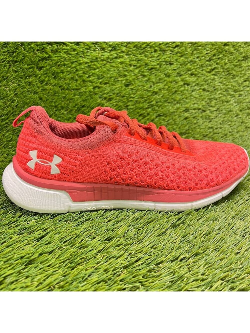 Under Armour Lightning 2 Womens Size 9 Red White Athletic Running Shoes Sneakers